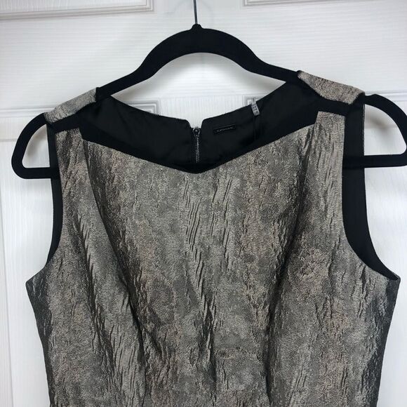 NWT Elie Tahari sleeveless sheath silver midi dress, size 6 - Picture 4 of 14